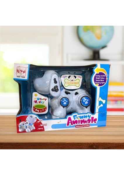 Işıklı Sesli ve Hareketli Sevimli Köpek 18X14 cm