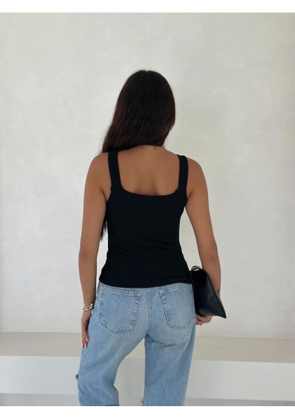 Ottoman Toka Askılı Bluz Siyah S4194 fırsatları