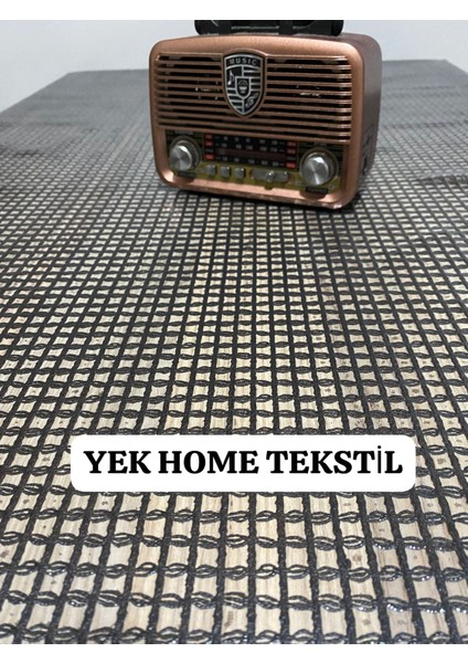 Siyah Hasır Lüx Pvc Kaplamalı Silinebilir Masa Örtüsü Su Geçirmez Şeffaf Muşamba Masa Örtüsü 137 cm