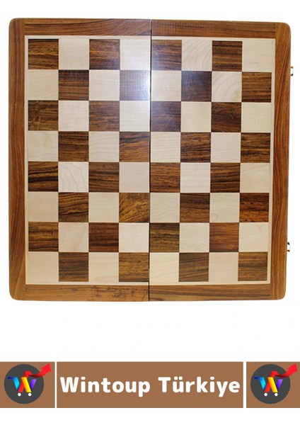 Premium Yüksek Kaliteli Özel Mıknatıs Taşlı Ahşap Katlanabilir Kutulu Satranç Takımı 40 cm indirimleri