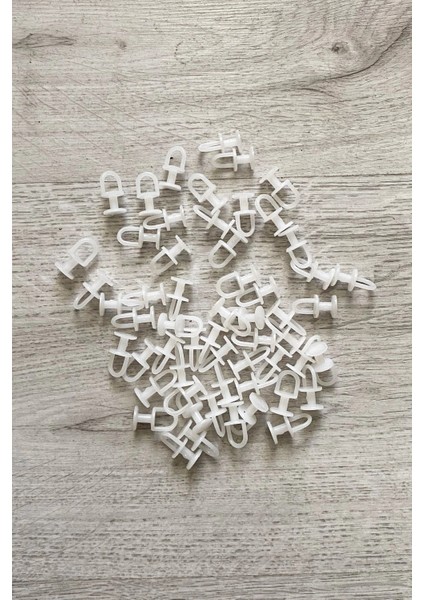 Dikmeli Sistem 75 Adet Tül ve Perde Düğmesi Sağlam Korniş Halkası