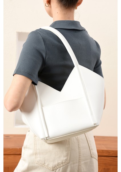 Kadın Şık Tasarımlı Omuz ve Kol Çantası + Yavru Çanta modelleri