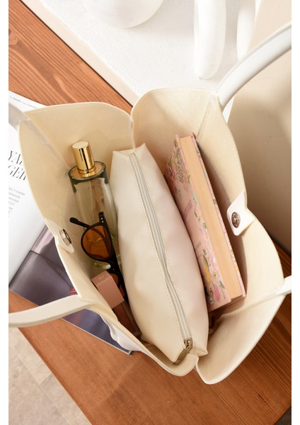 Kadın Şık Tasarımlı Omuz ve Kol Çantası + Yavru Çanta fırsatları