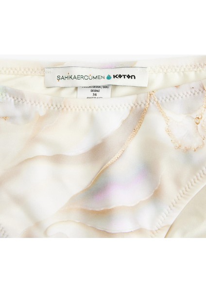 x Şahika Ercümen - Ekru Soyut Desenli Bikini Altı modelleri