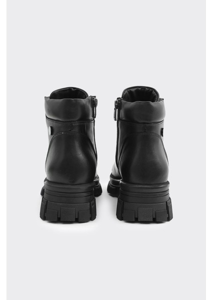 Hakiki Deri Fermuarlı Bağcıklı Kadın Bot fırsatları