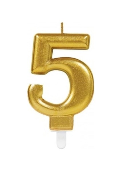 5 Rakam Mum Gold Renk