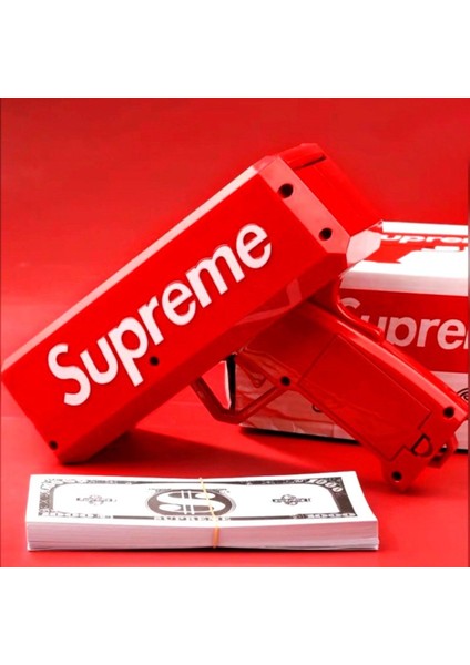 Supreme Para Saçma Tabancası Money Gun Otomatik Para Atma Makinesi Parti Oyuncağı modelleri