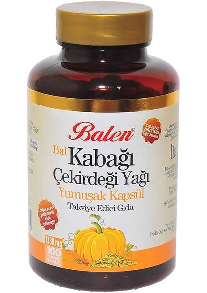 Bal Kabağı Çekirdeği Yağı Yumuşak 100 Kapsül