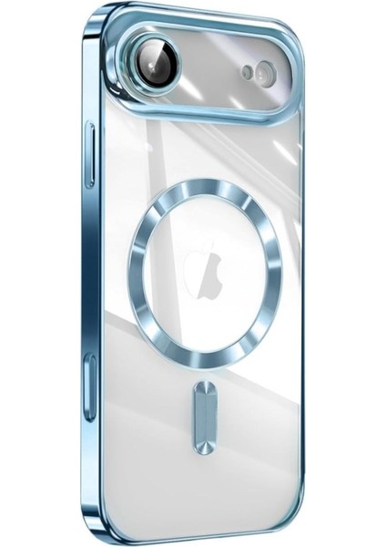 Apple iPhone 17 Air Için Magsafe ile Uyumlu Kılıf Kamera Lensli Korumalı Şeffaf Silikon Kapak