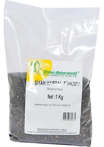 Hardal Tohumu Tane Doğal Siyah 1000 gr Paket