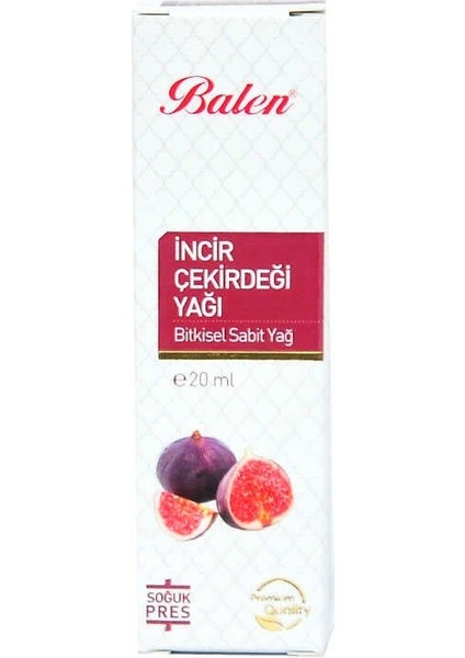 Incir Çekirdeği Yağı Soğuk Pres 20 ml Cam Şişe