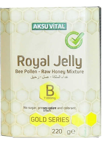 Arı Sütü Polen Bal Karışımı B 7.000 Mg Gold Seri 220 gr modelleri