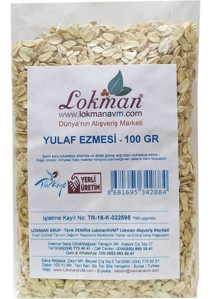 Yulaf Ezmesi Doğal 100 gr Paket fiyatları