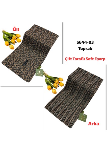 5644 Lop'res Çift Taraflı Soft Eşarp