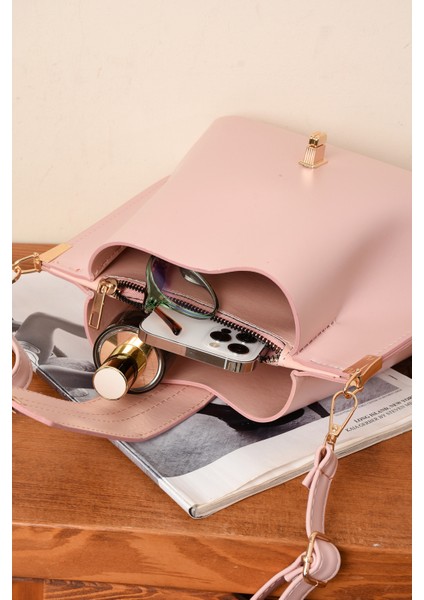 Kadın 3 Bölmeli Elden Tutmalı Omuzdan Asmalı Kaliteli Çanta fiyatları