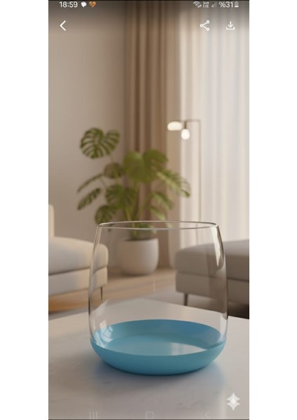 Fanus Sert Plastik Vazo Teraryum Balık ve Çiçek Dekoru Arajman Saksı 20*24 (Boş Fanus) fiyatları