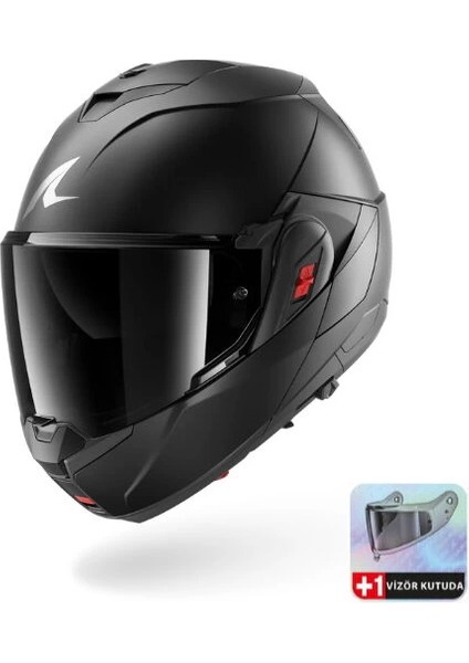 Kask Shark Oxo Dark Shadow Mat Çene Açılır Kask