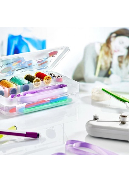 Çift Taraflı Bölmeli Hobi Dikiş Kutusu Ardunio Malzeme Kutusu (4887)