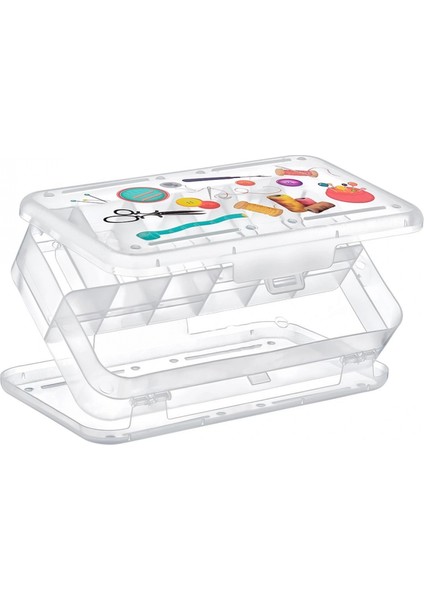 Çift Taraflı Bölmeli Hobi Dikiş Kutusu Ardunio Malzeme Kutusu (4887) fırsatları