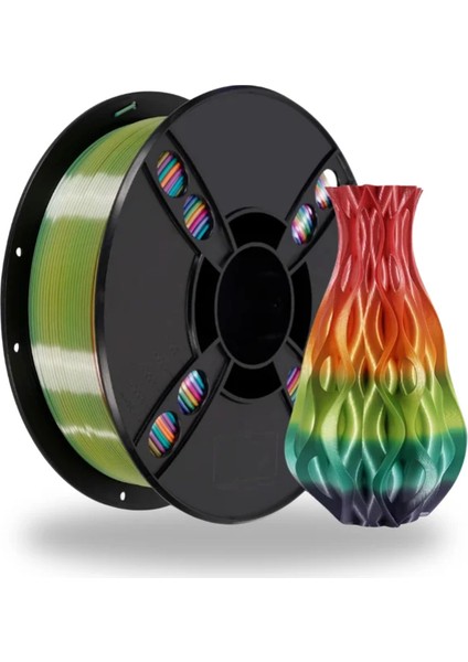 Pla Silk Gökkuşağı Filament Şeker 1.75 MM 1 Kg