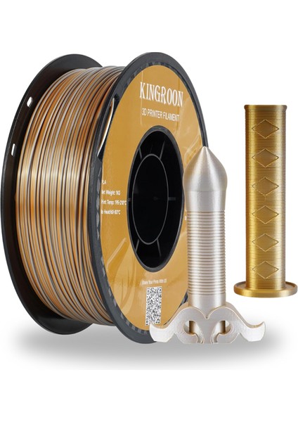 Pla Silk Çift Renk Filament Altın-Gümüş 1.75 MM 1 Kg