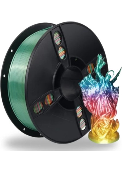 Pla Silk Gökkuşağı Filament Makron 1.75 MM 1 Kg