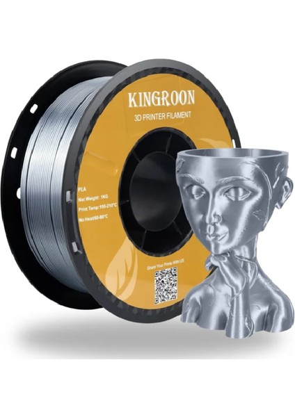 Pla Silk Gümüş Filament 1.75 MM 1 Kg