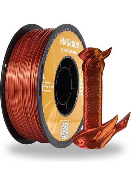 Pla Silk Çift Renk Filament Altın-Bakır 1.75 MM 1 Kg