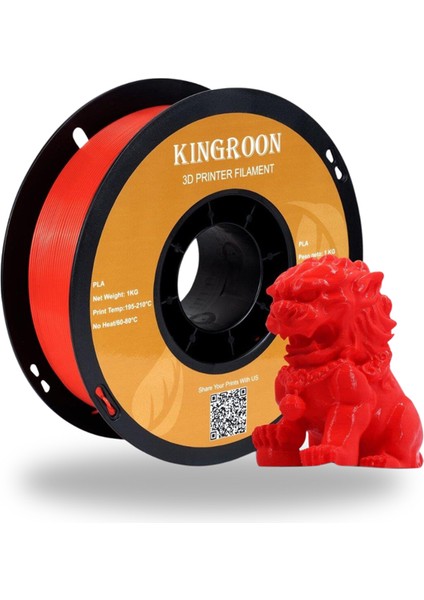 Pla Kırmızı Filament 1.75 MM 1 Kg
