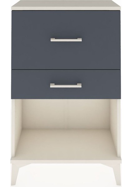 Arges Komodin 2 Çekmeceli 60X30X96 Aytaşı-Antrasit