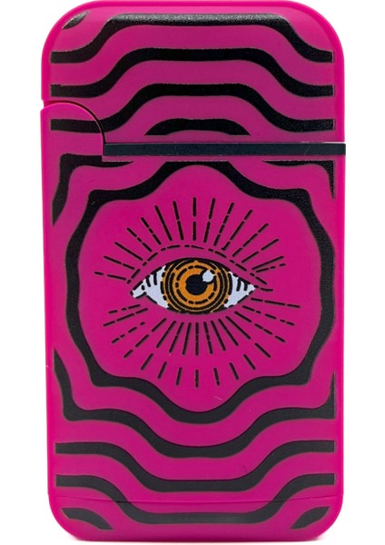 Cool Tasarım Jet Alev Çakmak - Magenta Vibrant Eye