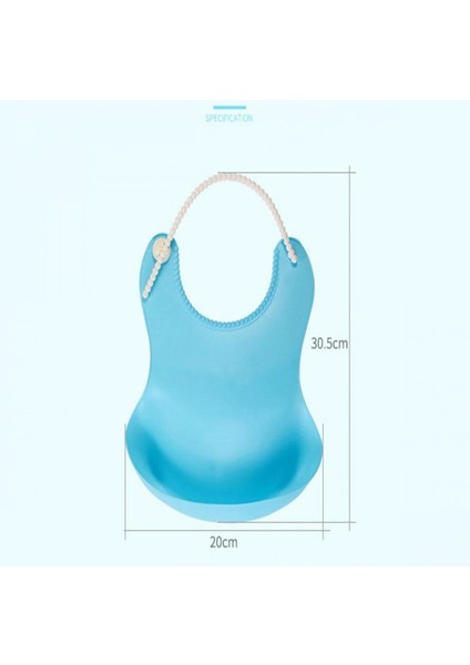 Çocuk Bebek Mama Önlüğü Dökülme Engelleyici Bükülebilir Mavi (4887) indirimleri