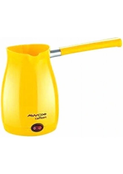 Awox Caffeen Sarı Elektrikli Cezve Türk Kahvesi Makinesi Plastik Çift Ağız 0.4lt - 5 Fincan 1000W (4887)
