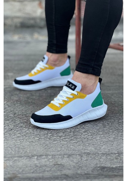 Beyaz Füme Triko Erkek Spor Ayakkabı