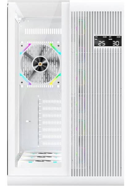 Rt7 Beyaz Dıgıtal 850W 80+ Gold Full Modüler 4X12CM Argb 3 Taraflı Temperli Cam USB 3.0 - Type C Atx Kasa modelleri