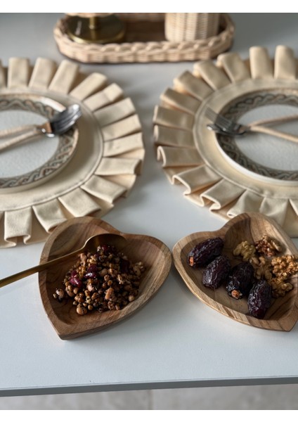 2'li Bohem Dekoratif Ahşap Kalp Model Düzenleyici Sunumluk fırsatları