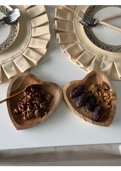 2'li Bohem Dekoratif Ahşap Kalp Model Düzenleyici Sunumluk indirimleri