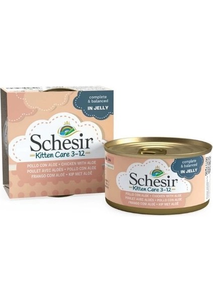 Schesir Kitten Tavuk ve Aloeveralı Yavru Konserve Kedi Maması 85 gr fiyatları