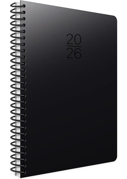 2026 Spiralli Haftalık Ajanda 20X28 cm 422-SEK Siyah