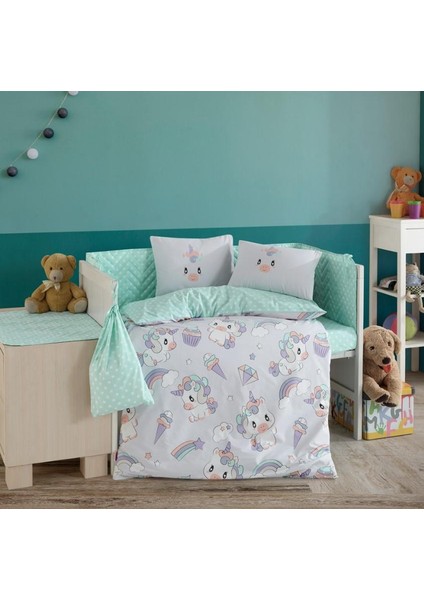 Mila Gri Poplin Bebek Nev Takımı