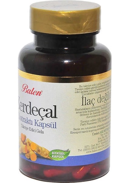 Zerdeçal Ekstraktı 60 Kapsül modelleri