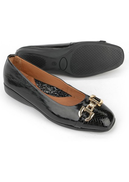 , Kadın Hakiki Deri Babet 1531050Z26142208K Siyah indirimleri