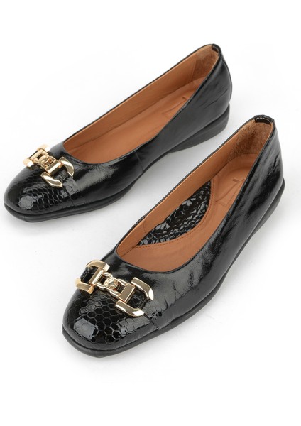 , Kadın Hakiki Deri Babet 1531050Z26142208K Siyah