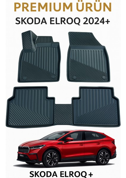 Skoda Elroq 2024+ Uyumlu 3D Oto Paspas Premium