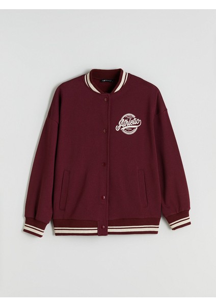 Yeni Sezon Baskılı Oversize Kadın Kalın Kolej Ceket indirimleri
