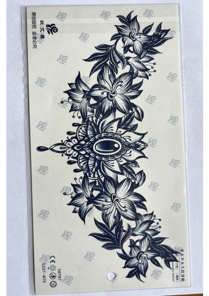 Büyük Boy Bel Göğüs Sırt Için 28X15 cm GZXT-079 Yarı Kalıcı Geçici Dövme