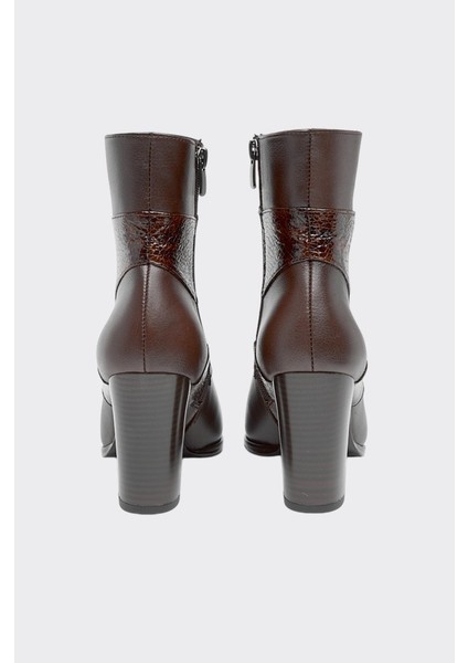 Hakiki Deri Rugan Desenli Kadın Bot fırsatları