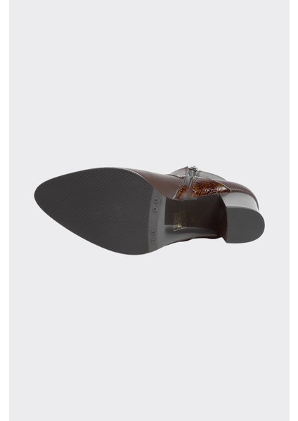 Hakiki Deri Rugan Desenli Kadın Bot indirimleri