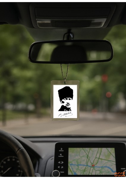 Mustafa Kemal Atatürk, Çift Taraflı Araba Hediyesi, Araba Süsü, Dikiz Aynası Süsü, Hediye, Baba, Sevgili, Anne fırsatları