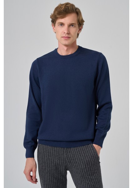Erkek Indigo Basic Bisiklet Yaka Dynamic Fit Rahat Kesim Triko modelleri